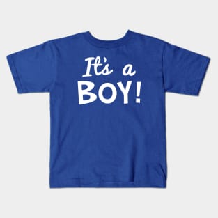 It's a Boy! Baby Announcement (white text) T-shirt Kids T-Shirt